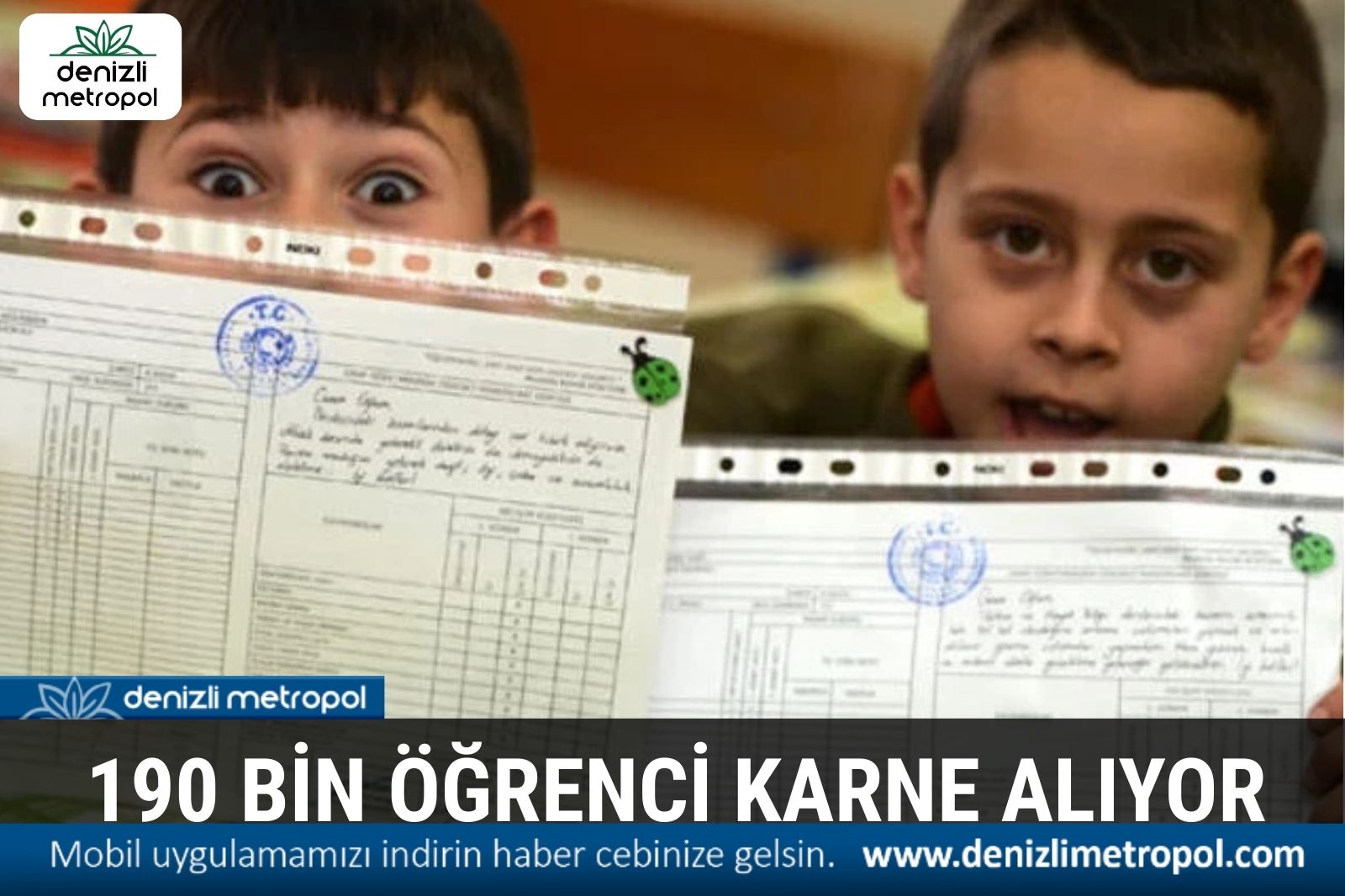 190 BİN ÖĞRENCİ YARIN KARNE ALIYOR