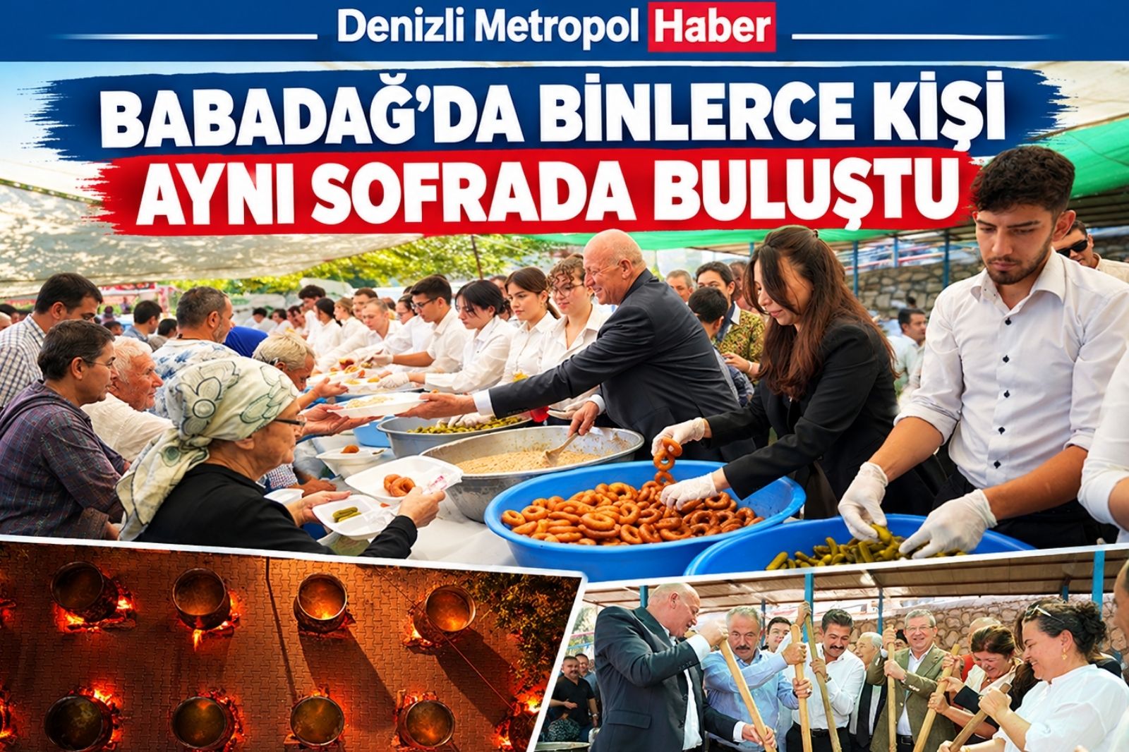 BABADAĞ’DA BİNLERCE KİŞİ AYNI SOFRADA BULUŞTU