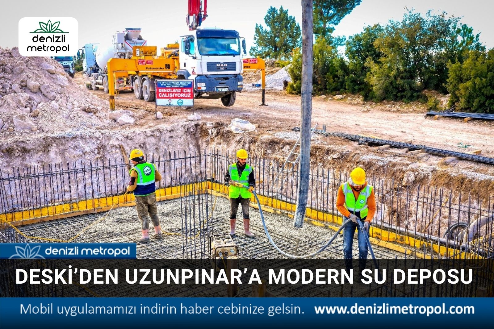 BÜYÜKŞEHİR’DEN UZUNPINAR’A MODERN SU DEPOSU