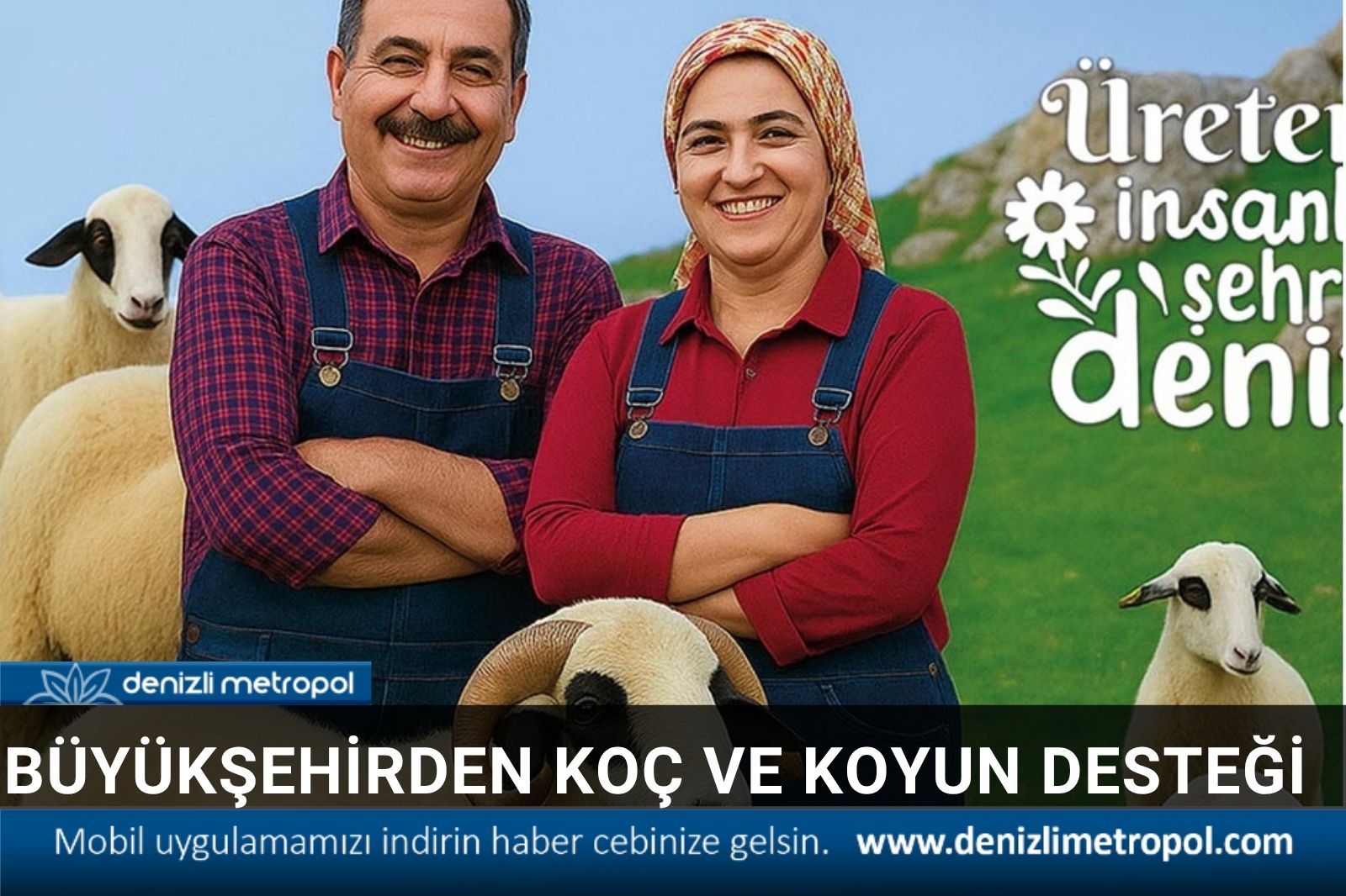 BÜYÜKŞEHİRDEN 300 KADINA KOYUN VE  KOÇ DESTEĞİ