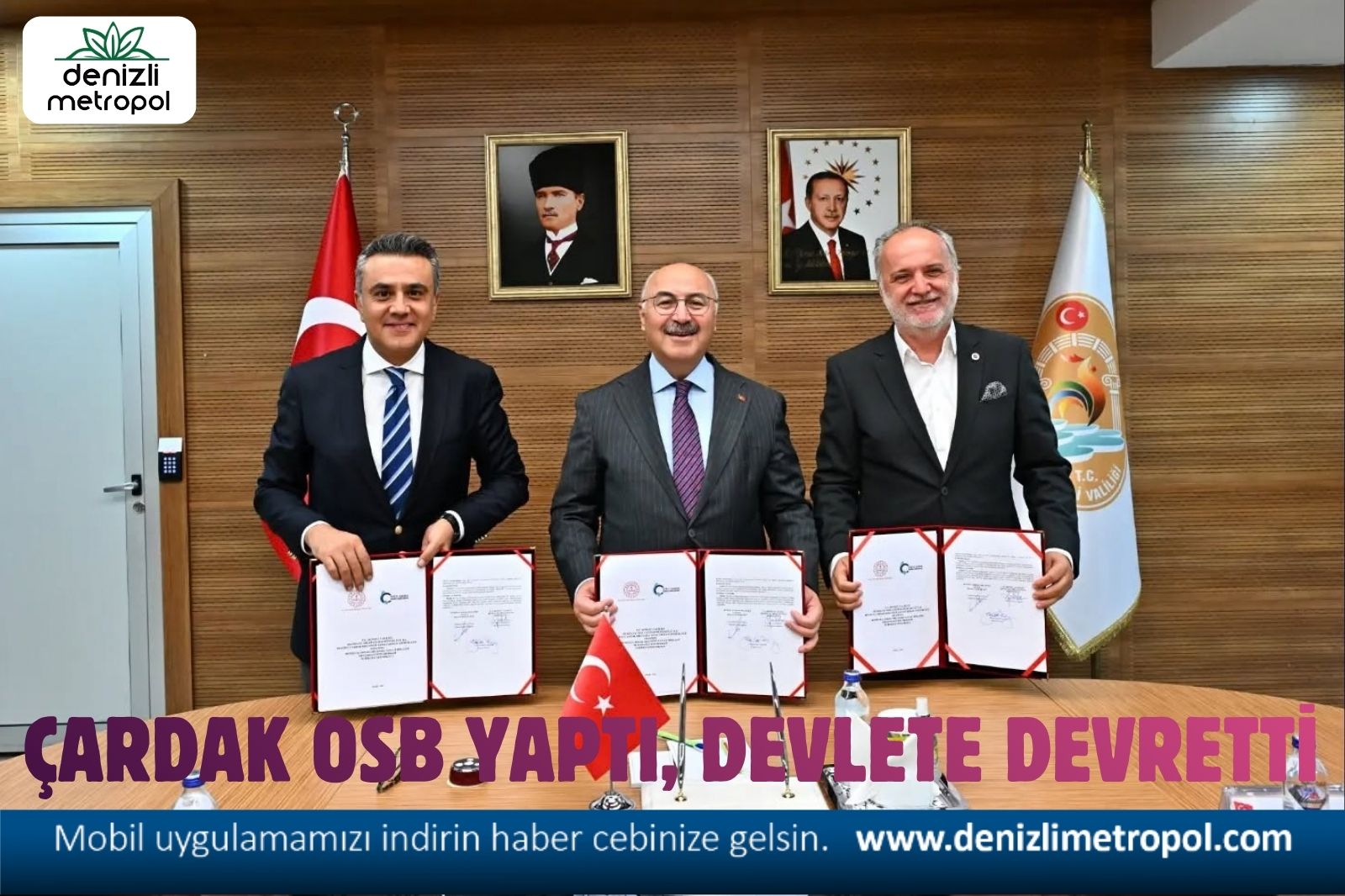 ÇARDAK OSB YAPTIRDI, DEVLETE DEVRETTİ
