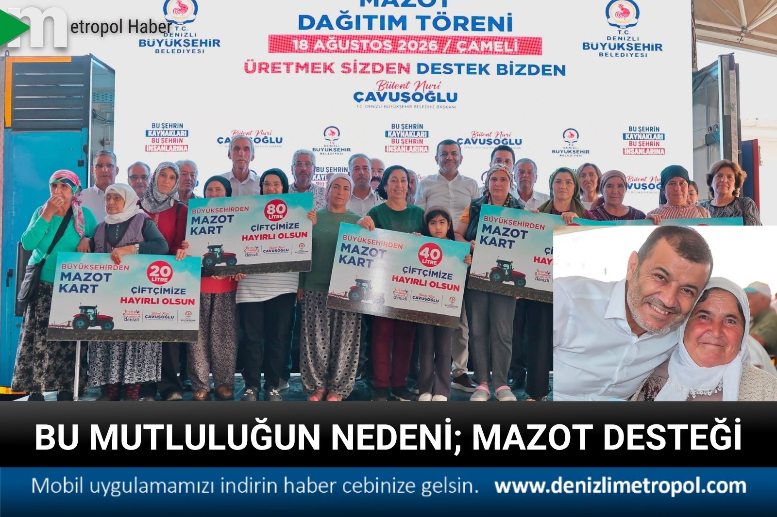 ÇİFTÇİYE 704 BİN LİTRE MAZOT DESTEĞİ