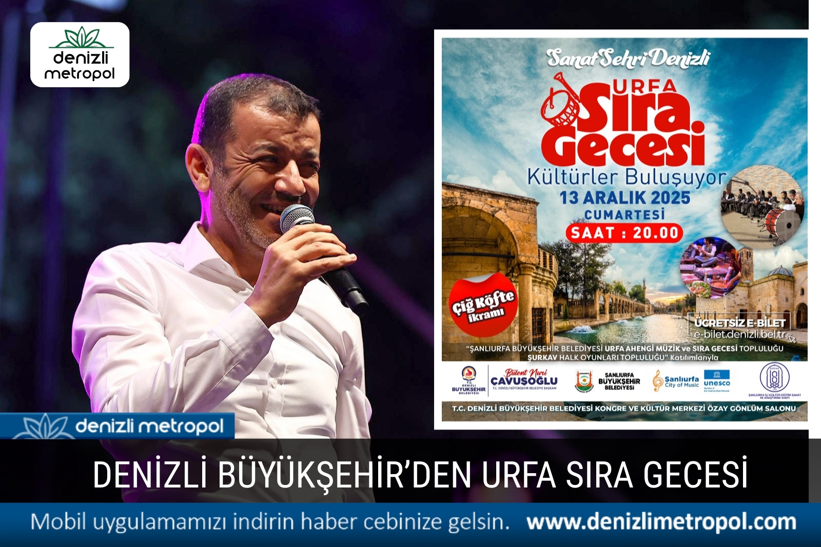 Denizli Büyükşehir’den Urfa Sıra Gecesi