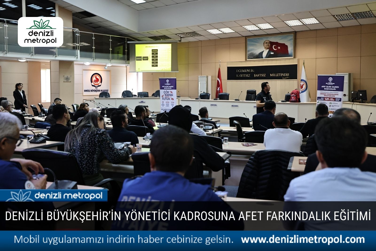 Denizli Büyükşehir’in yönetici kadrosuna Afet Farkındalık Eğitimi