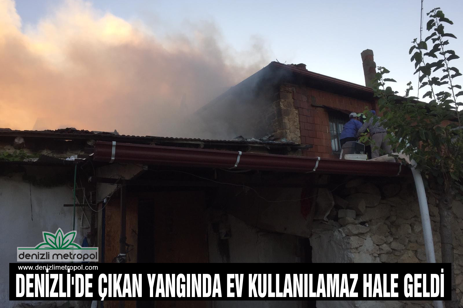 DENİZLİ�DE ÇIKAN YANGINDA EV KULLANILAMA&hellip; DENİZLİ METROPOL