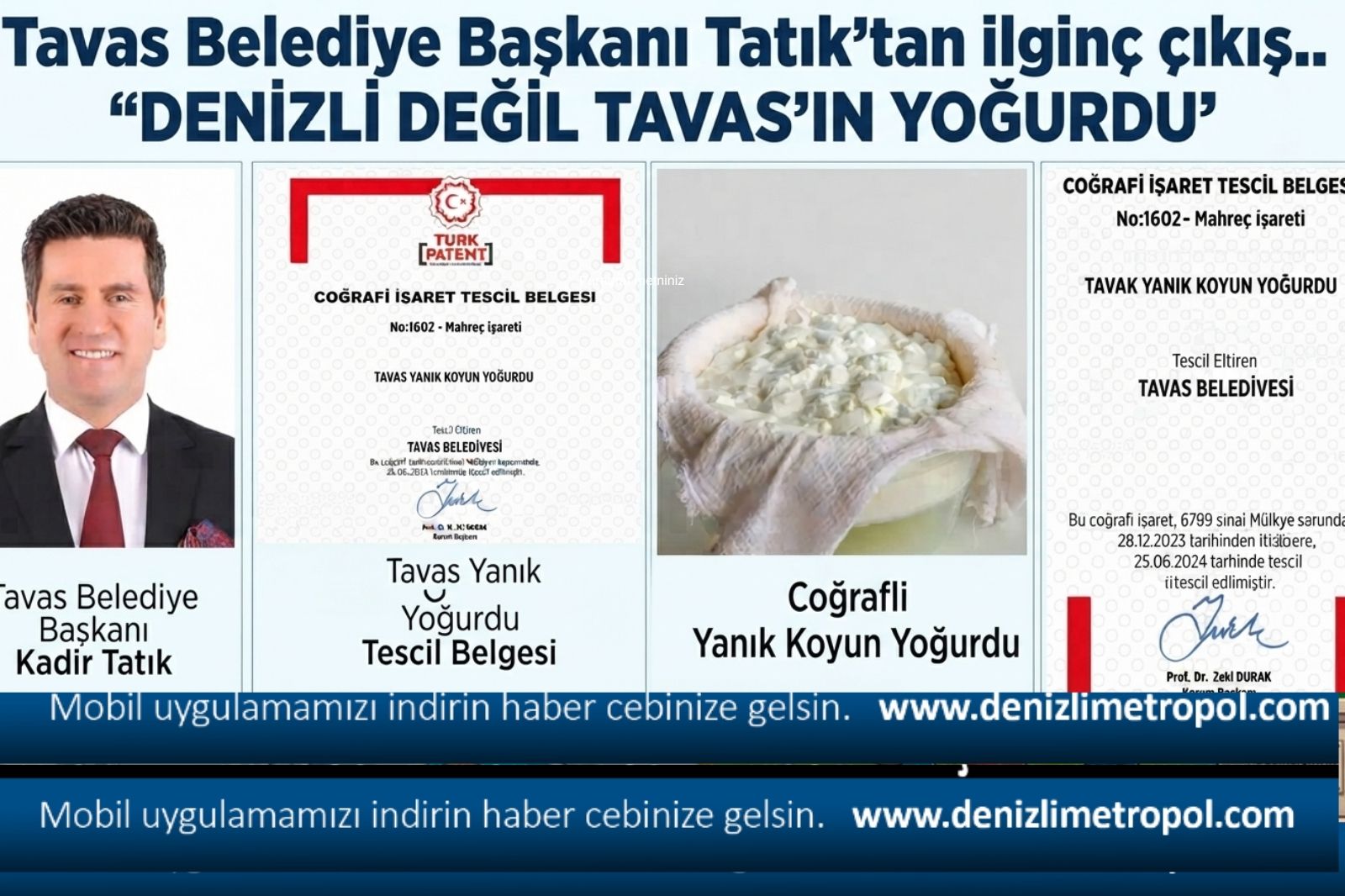 DENİZLİ’NİN DEĞİL, TAVAS’IN YOĞURDU