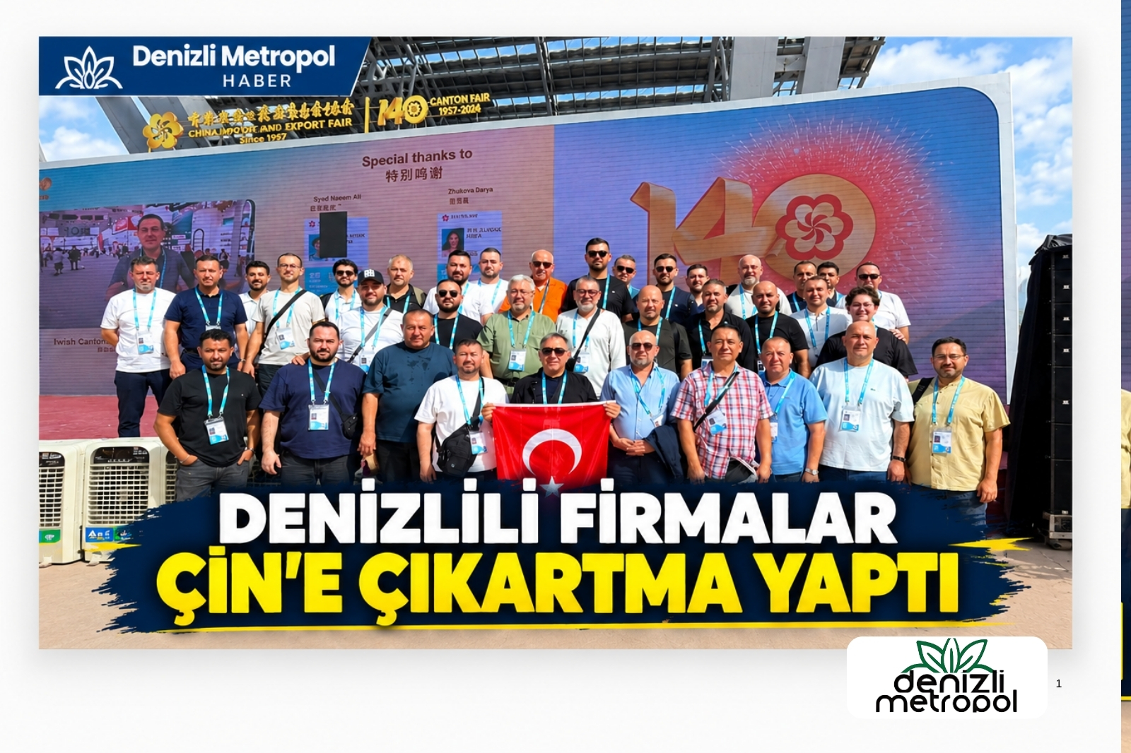 DENİZLİLİ FİRMALAR ÇİN’E ÇIKARTMA  YAPTI