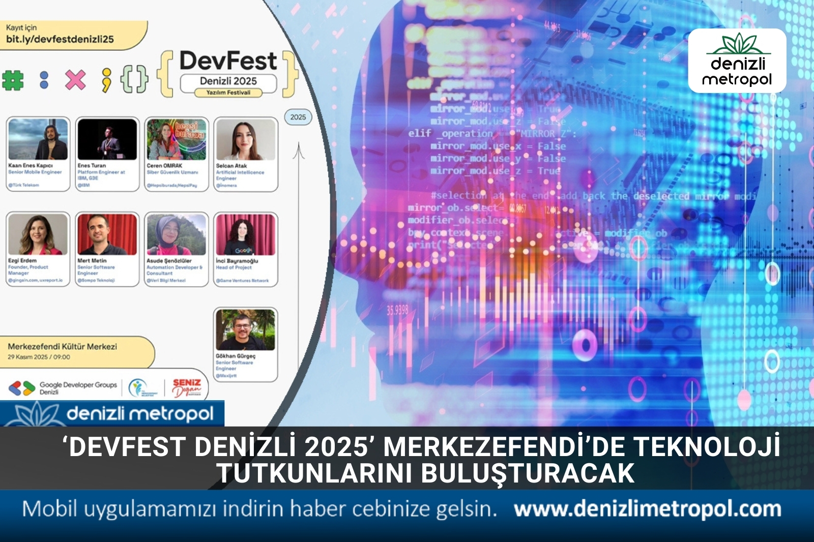 ‘DEVFEST DENİZLİ 2025’ MERKEZEFENDİ’DE TEKNOLOJİ TUTKUNLARINI BULUŞTURACAK