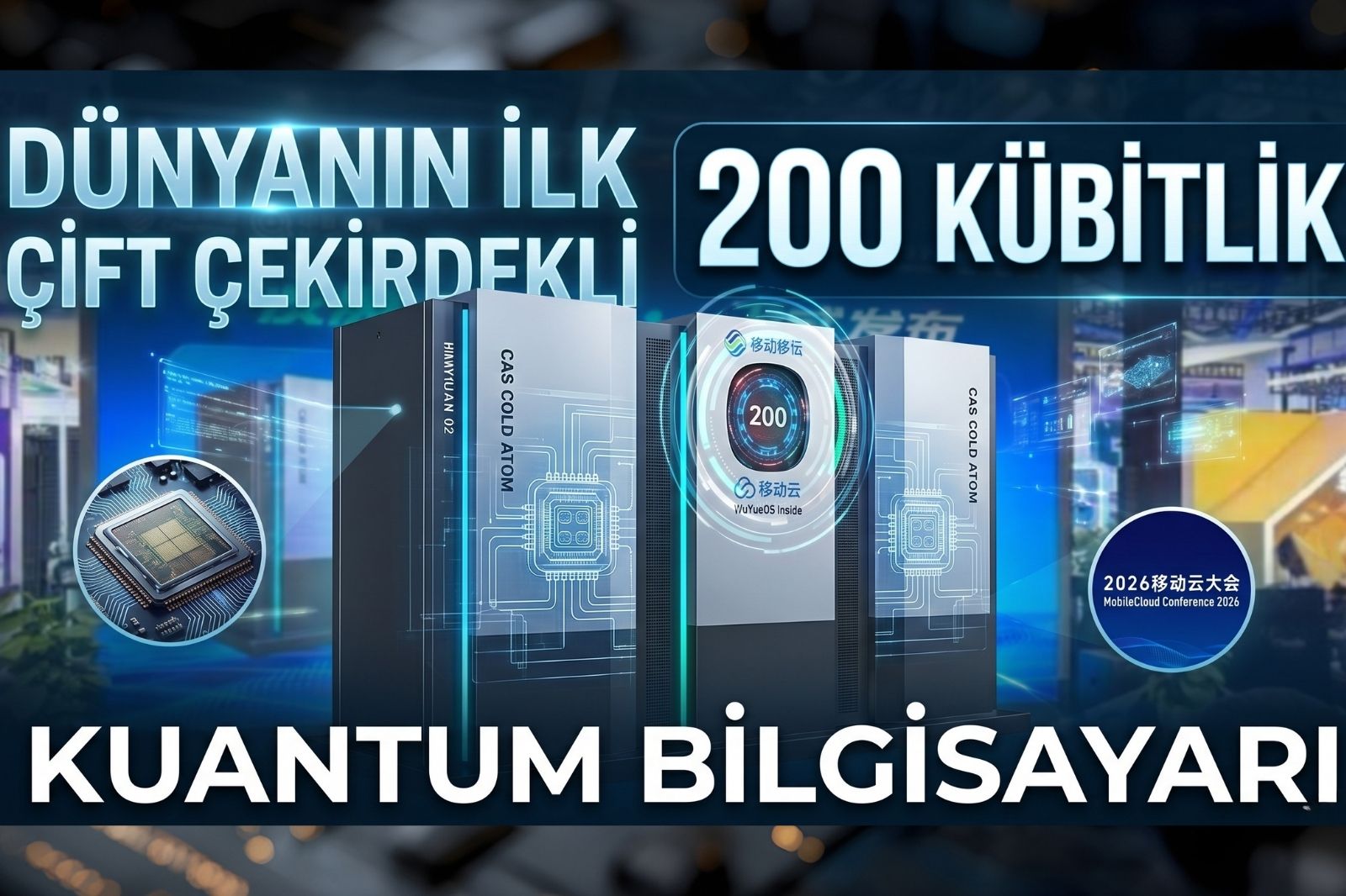 DÜNYANIN İLK ÇİFT ÇEKİRDEKLİ 200 KÜBİTLİK KUANTUM BİLGİSAYARI