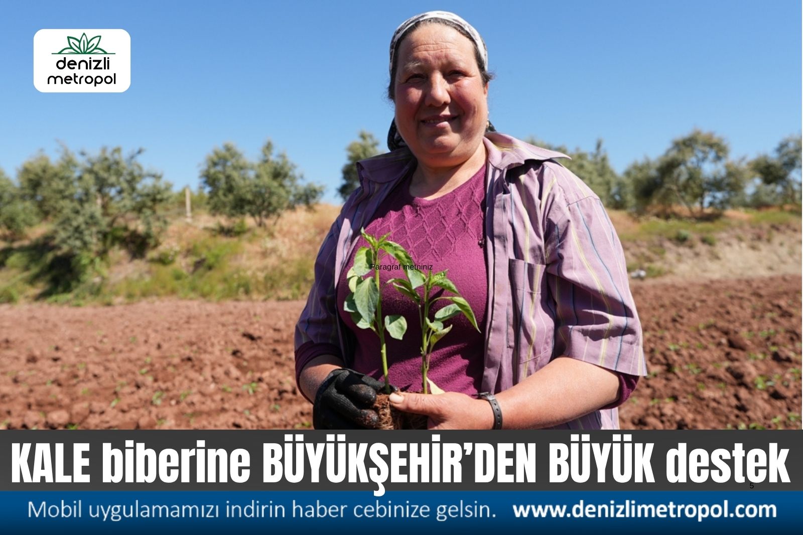 KALE BİBERİNE BÜYÜKŞEHİR DESTEĞİ