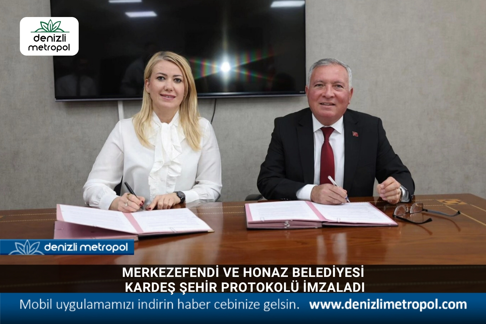 MERKEZEFENDİ VE HONAZ BELEDİYESİ KARDEŞ ŞEHİR PROTOKOLÜ İMZALADI