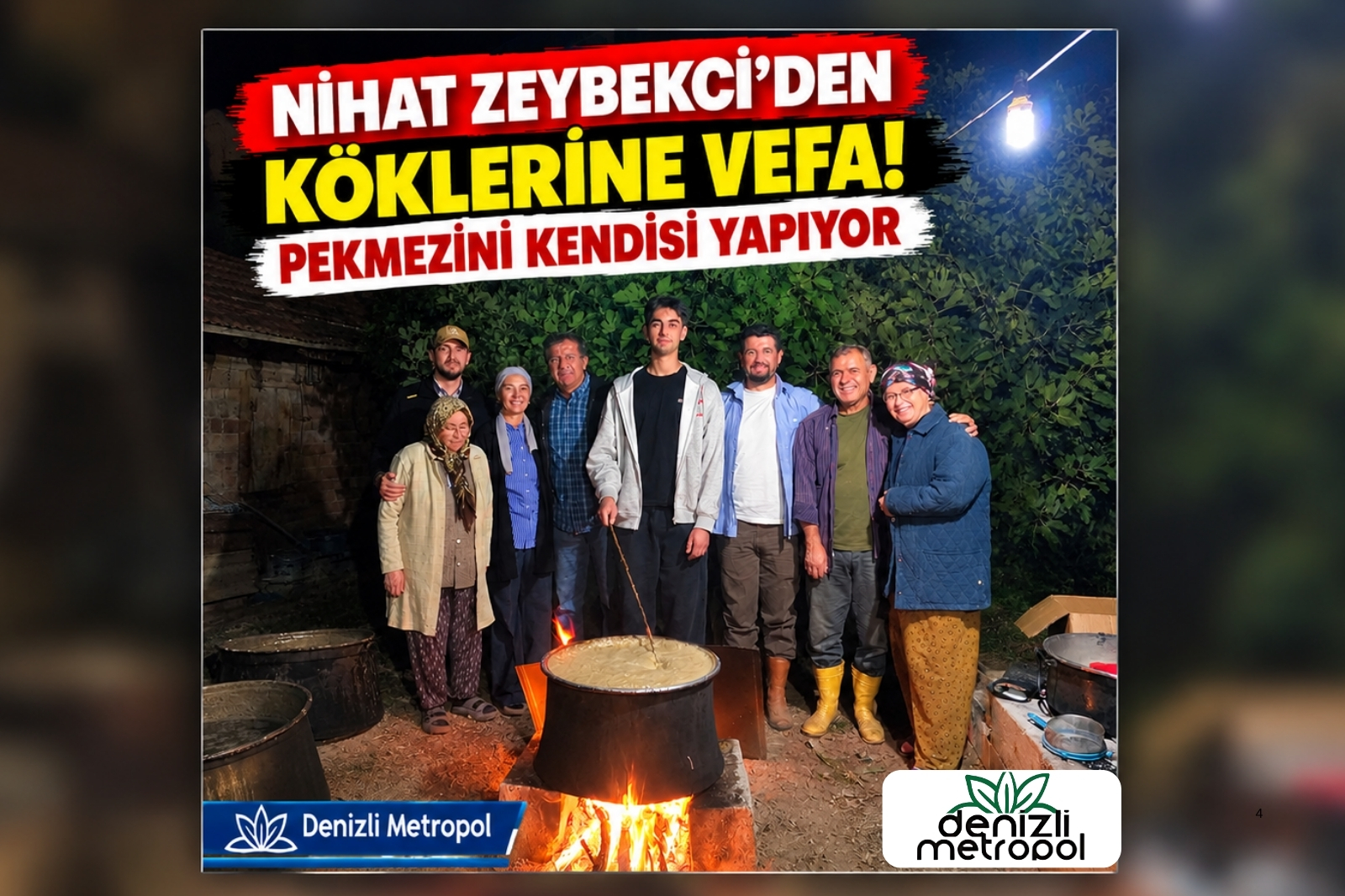 NİHAT ZEYBEKCİ, PEKMEZİNİ KENDİSİ YAPIYOR