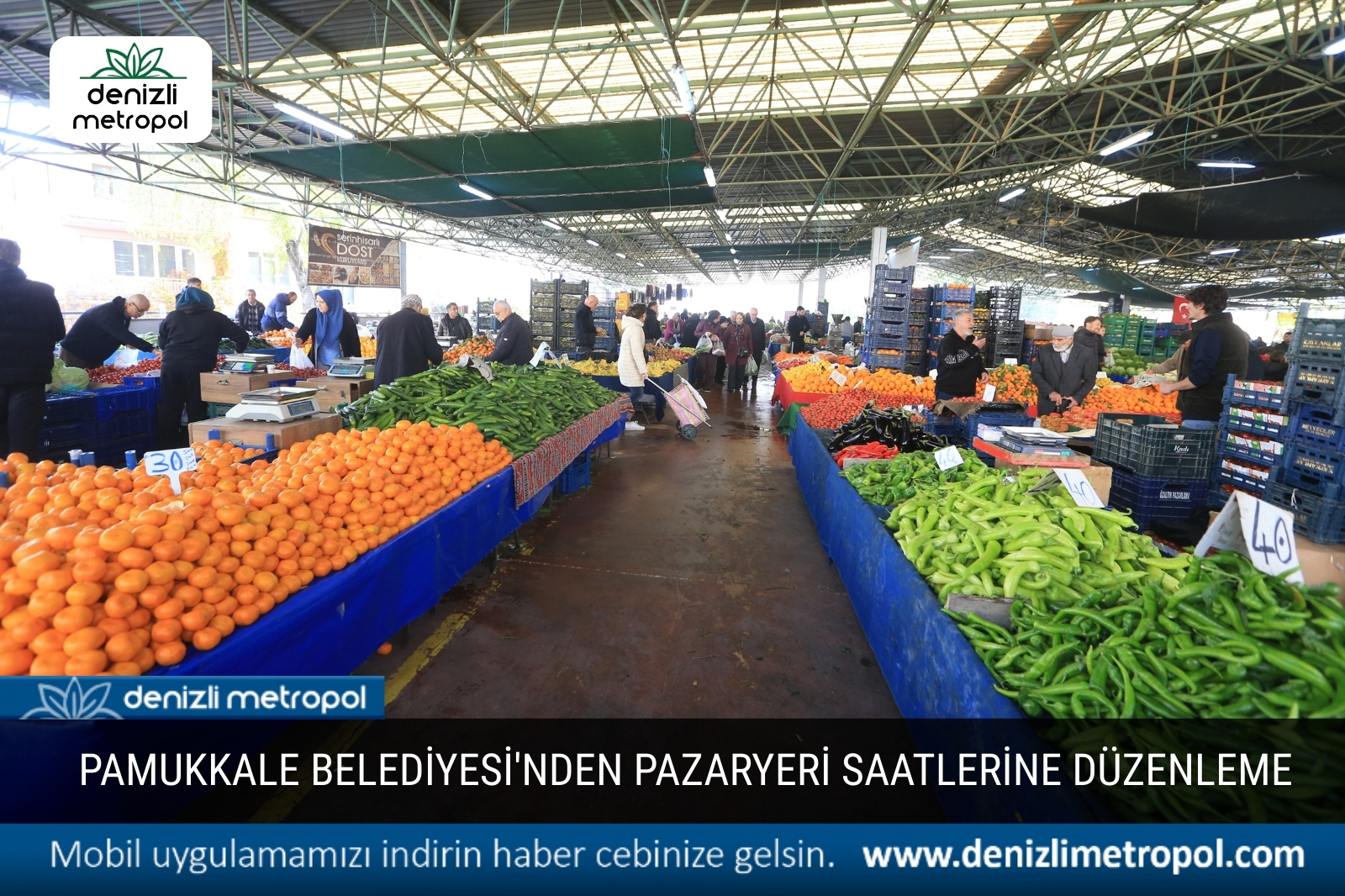 PAMUKKALE BELEDİYESİ'NDEN PAZARYERİ SAATLERİNE KIŞ VE YAZ DÖNEMİ DÜZENLEMESİ