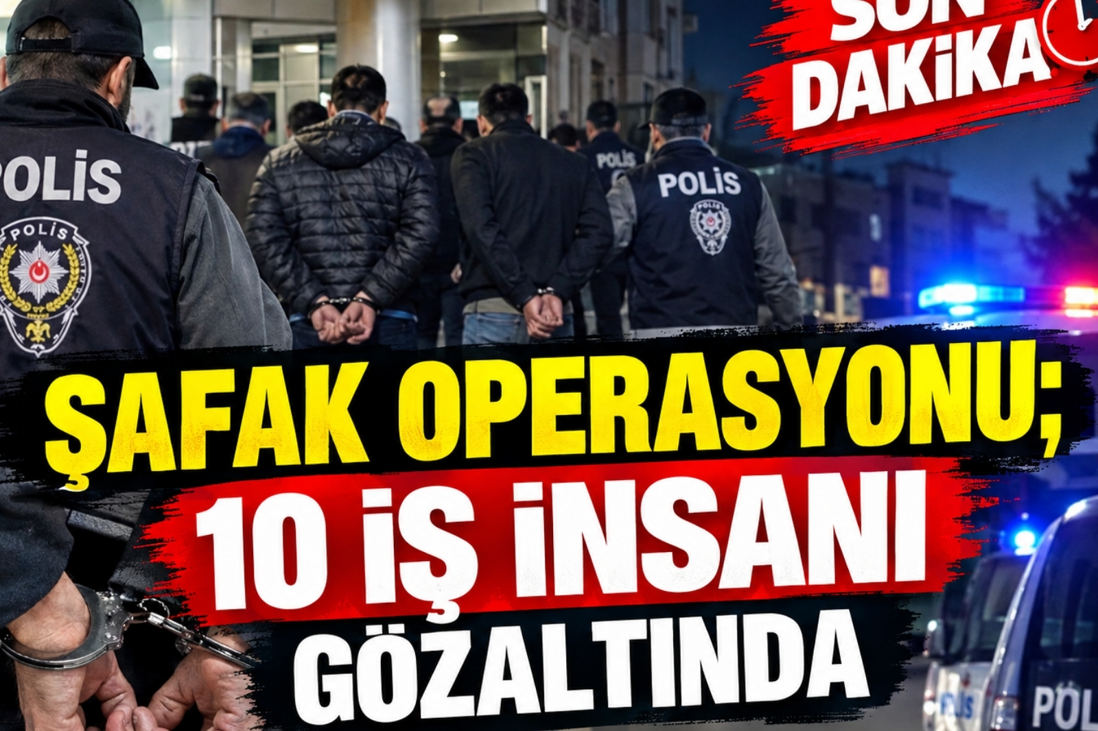ŞAFAK OPERASYONU; 10 İŞ İNSANI GÖZALTINDA