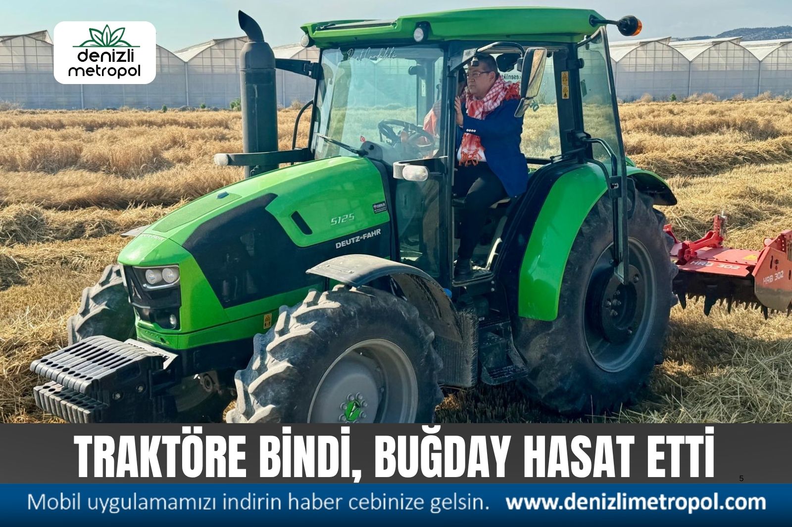 SUBAŞIOĞLU, TRAKTÖRE BİNDİ BUĞDAY HASAT ETTİ!